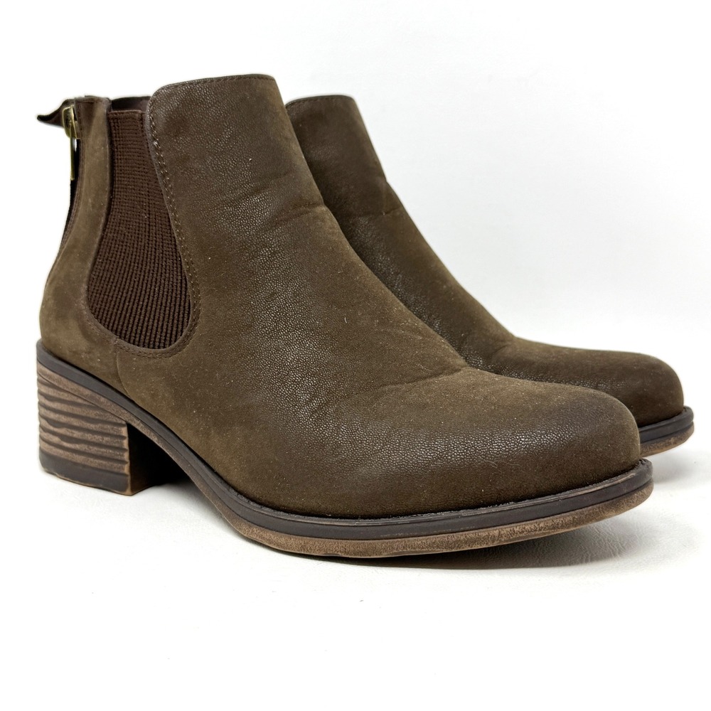 Natural Reflections Gossip Brown Ankle Chelsea Boots Womens 8 Hipster Indie Boho